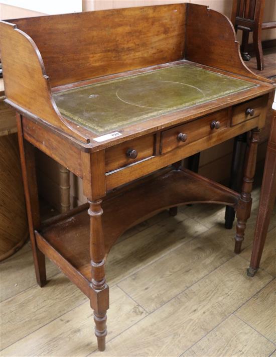 An early Victorian mahogany washstand, W.84cm
